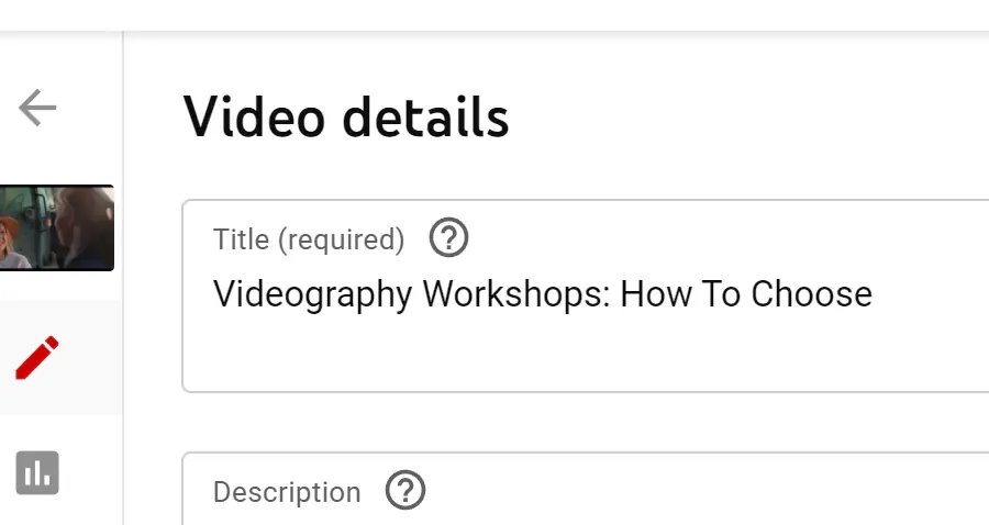 YouTube Title Screenshot Image Videography Workshops Brisbane